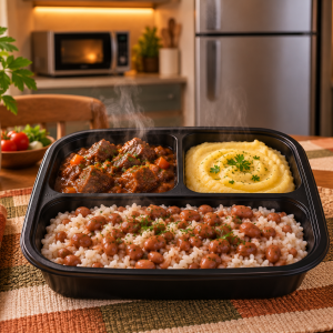 Carne de Panela ao Molho com Purê de Mandioquinha